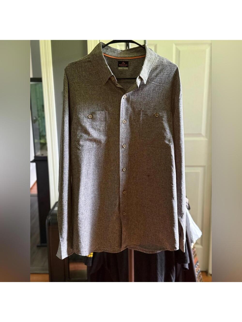 Men's Shirt | Button Down Long Sleeve | Ridgecut | Size Large